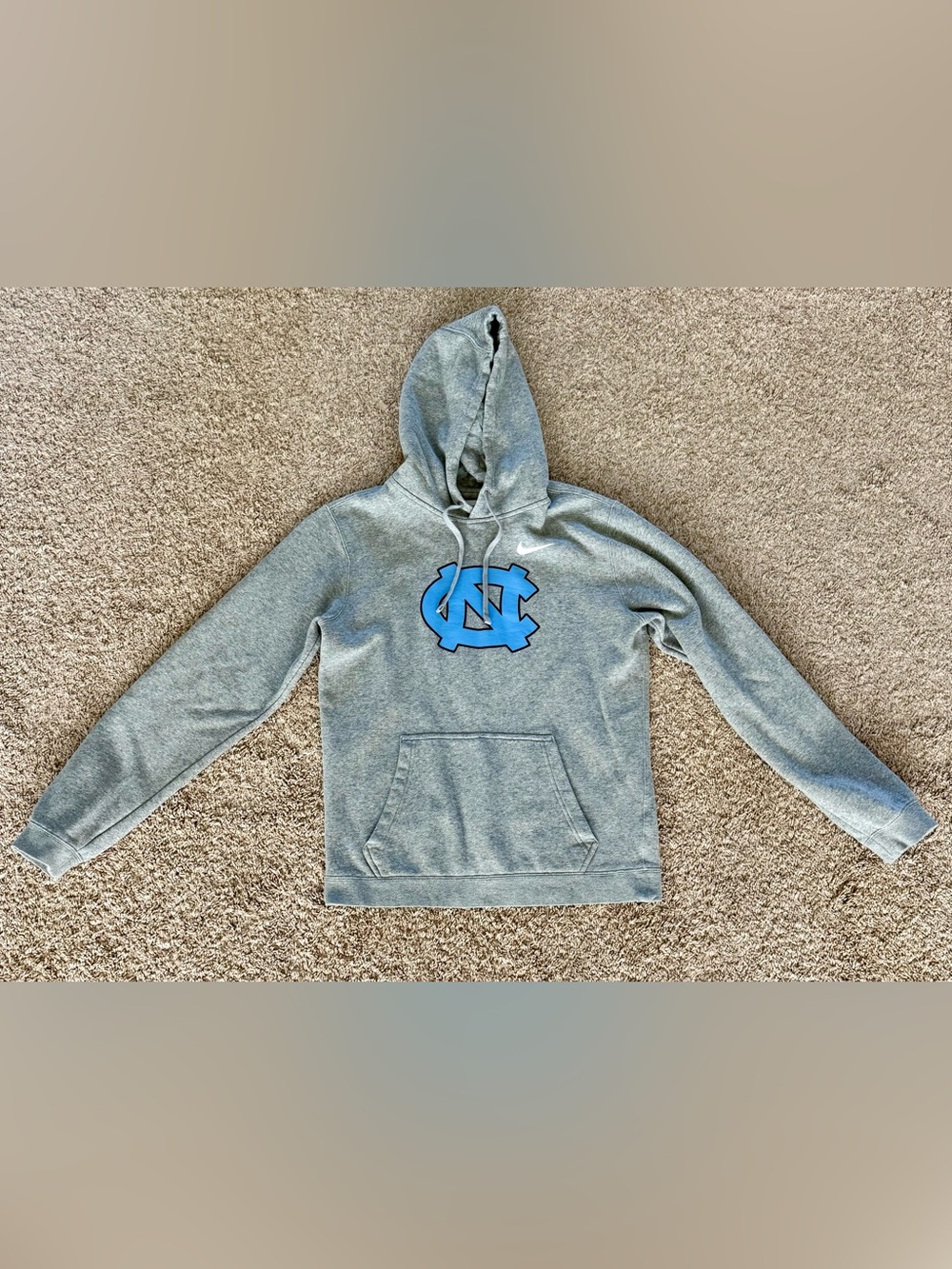 Nike Gray Hoodie with Carolina Blue UNC Logo